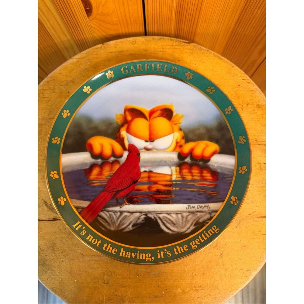 Danbury Mint Decorative Plate A Day With Garfield Its Not the Having (7626)